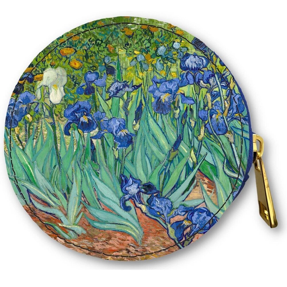6364 Round Zipper Case, Classic Designs Van Gogh Irises